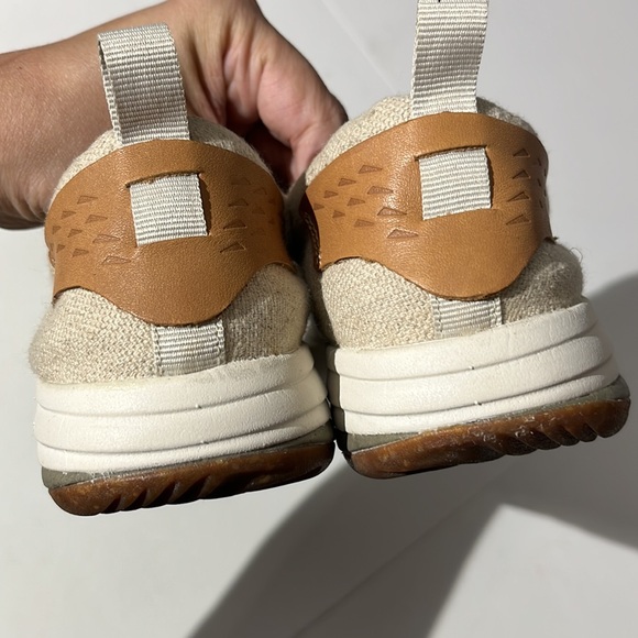 Merrell Womens Slip On Sneakers Shoes Linen Canvas Tan sz 8 summer cloth - Picture 4 of 10